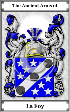 La Foy Family Crest Download (JPG)  Book Plated - 150 DPI